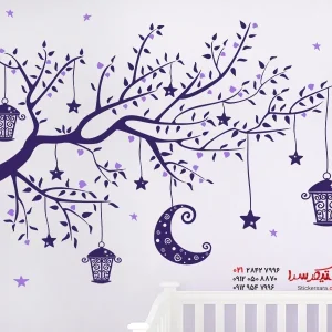 برچسب دیواری شاخه فانوس