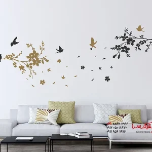 عکس برچسب دیواری شاخه گل