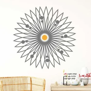 عکس برچسب دیواری شکوفه خورشید