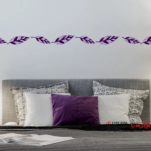 برچسب دیواری طرح برگ حاشیه‌دار