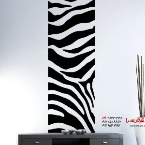 برچسب دیواری طرح بنر دیواری زبرا