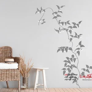 عکس برچسب دیواری طرح درخت انگور گلدار