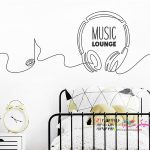 عکس برچسب دیواری طرح سالن موسیقی_