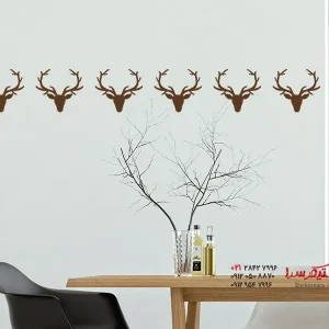 عکس برچسب دیواری طرح شاخ گوزن