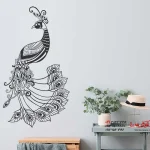 برچسب دیواری طرح طاووس