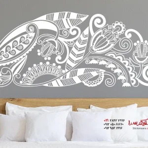 برچسب دیواری طرح مهندی