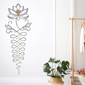 برچسب دیواری طرح نیلوفر آبی