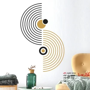 برچسب دیواری طرح نیم دایره