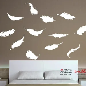 برچسب دیواری طرح پر