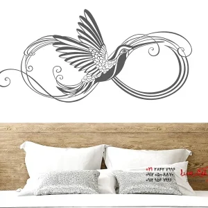 برچسب دیواری طرح پرنده، تزیینی بی‌نهایت