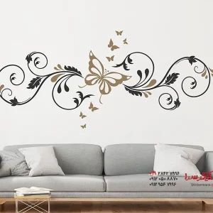 عکس برچسب دیواری طرح پروانه