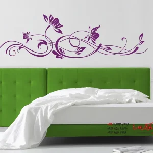 عکس برچسب دیواری طرح پیچک گل