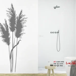 عکس برچسب دیواری طرح چمن کرکی