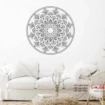 برچسب دیواری طرح گل دایره ای