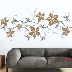 برچسب دیواری طرح گل