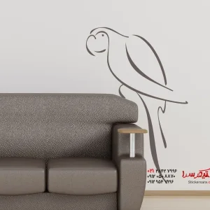 برچسب دیواری طوطی