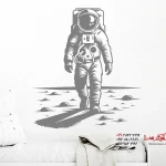 برچسب دیواری فضانورد ماه برای اتاق نوجوانان