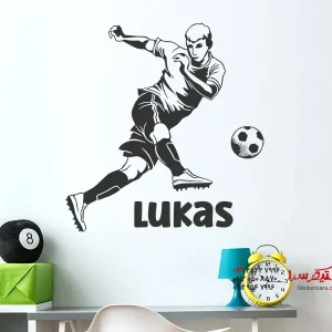 برچسب دیواری فوتبال فول پاور شوت با نام