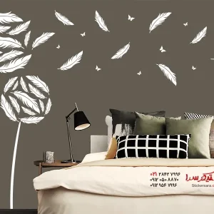 برچسب دیواری قاصدک با پر