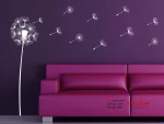 عکس برچسب دیواری قاصدک در باد