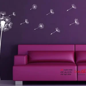 عکس برچسب دیواری قاصدک در باد