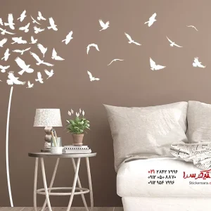 برچسب دیواری قاصدک پرنده در حال پرواز