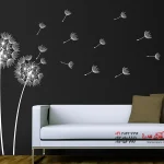 عکس برچسب دیواری قاصدک‌ها در باد