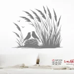 برچسب دیواری لانه پرنده در نیزار
