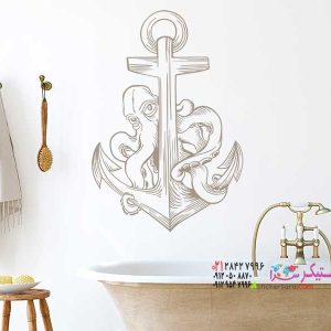 عکس برچسب دیواری لنگر با طرح اختاپوس