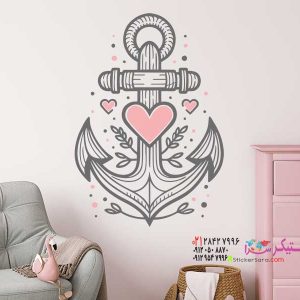 عکس برچسب دیواری لنگر زیبا