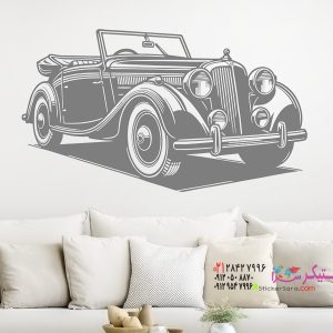 عکس برچسب دیواری ماشین قدیمی