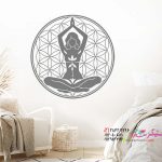 عکس برچسب دیواری مراقبه گل زندگی
