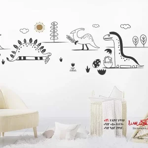 برچسب دیواری مناسب دایناسورها
