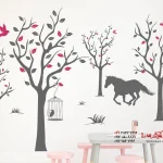 برچسب دیواری منظره درخت بازیگوش