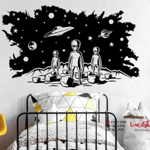 برچسب دیواری موجودات فضایی
