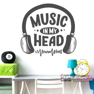 عکس برچسب دیواری موسیقی در سر من