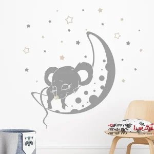 برچسب دیواری موش در ماه