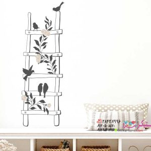 عکس برچسب دیواری نردبان قدیمی