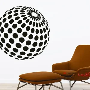 عکس برچسب دیواری نقطه ای توپی