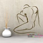 عکس برچسب دیواری نمای ژست مردانه شهوانی