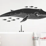 برچسب دیواری نهنگ آبی