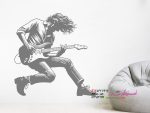 عکس برچسب دیواری مرد در حال گیتار الکتریکی زدن