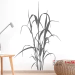 عکس برچسب دیواری نی علفی