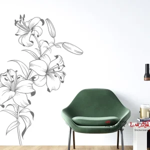 عکس برچسب دیواری نیلوفرهای