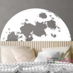 عکس برچسب دیواری نیمه ماه کامل