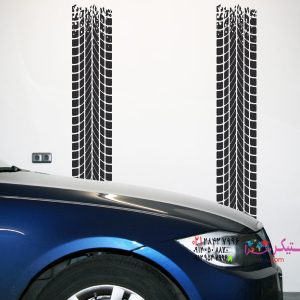 عکس برچسب دیواری جای رد لاستیک تیکاف