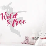 تزیین دیوار جذاب برای اتاق دختر نوجوان در حال رقص