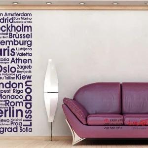 عکس برچسب دیواری پایتخت‌های اروپا