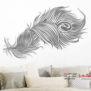 برچسب دیواری پر طاووس1