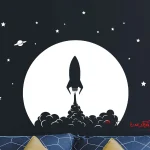 برچسب دیواری پرتاب موشک
